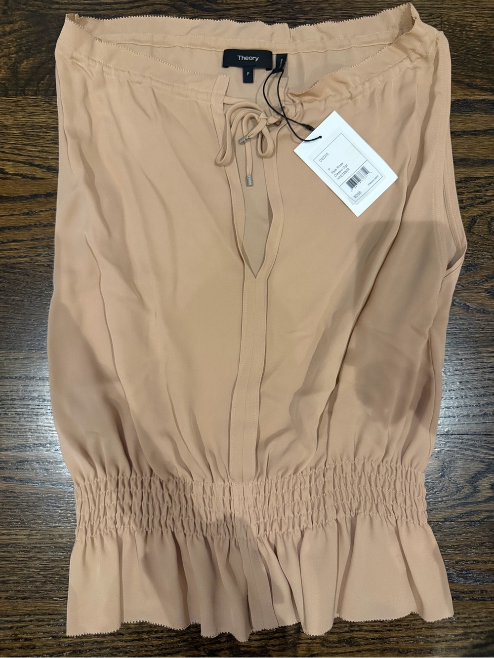 Theory Dusty Blush Sleeveless Blouse